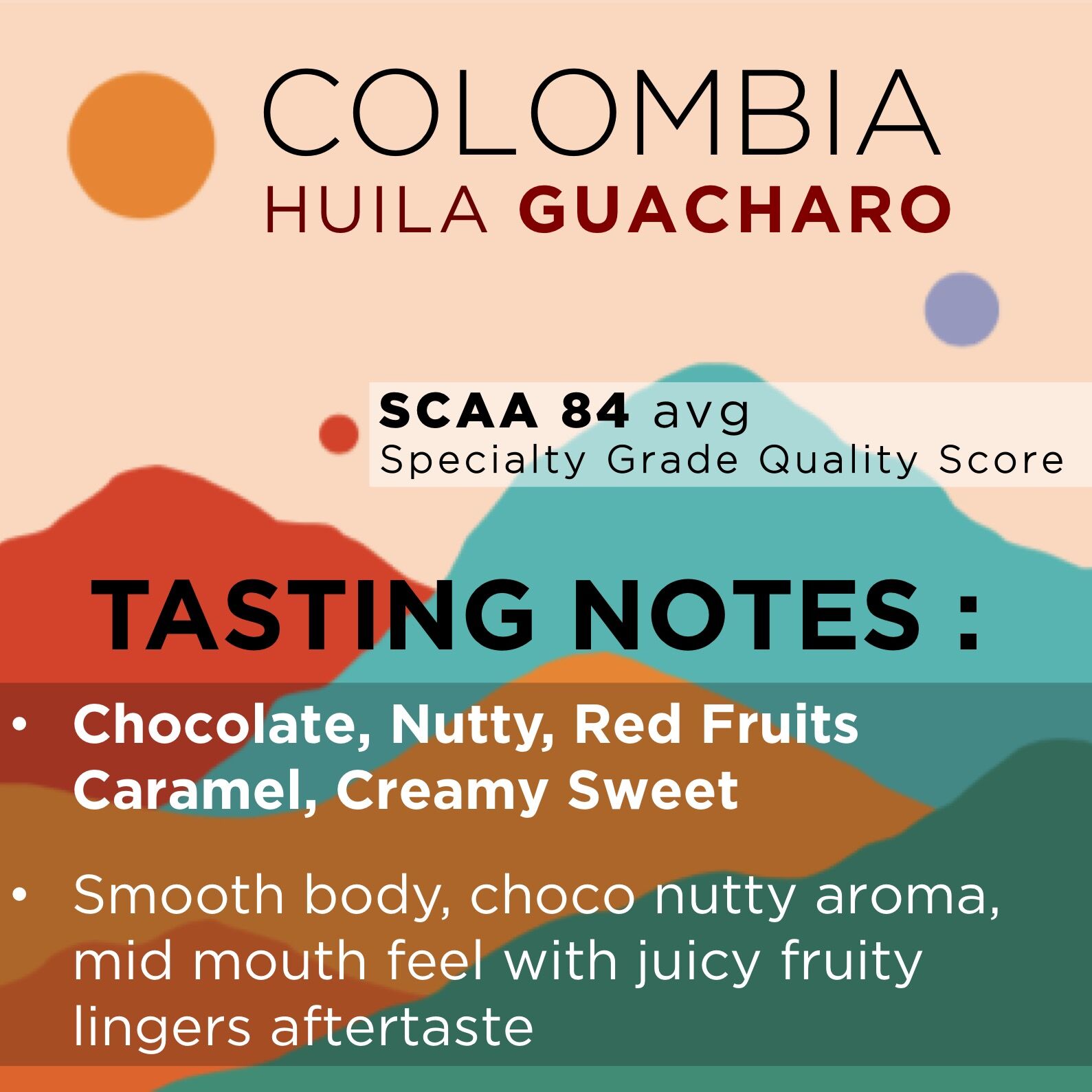 COLOMBIA HUILA GUACHARO (Espresso) - Image 2
